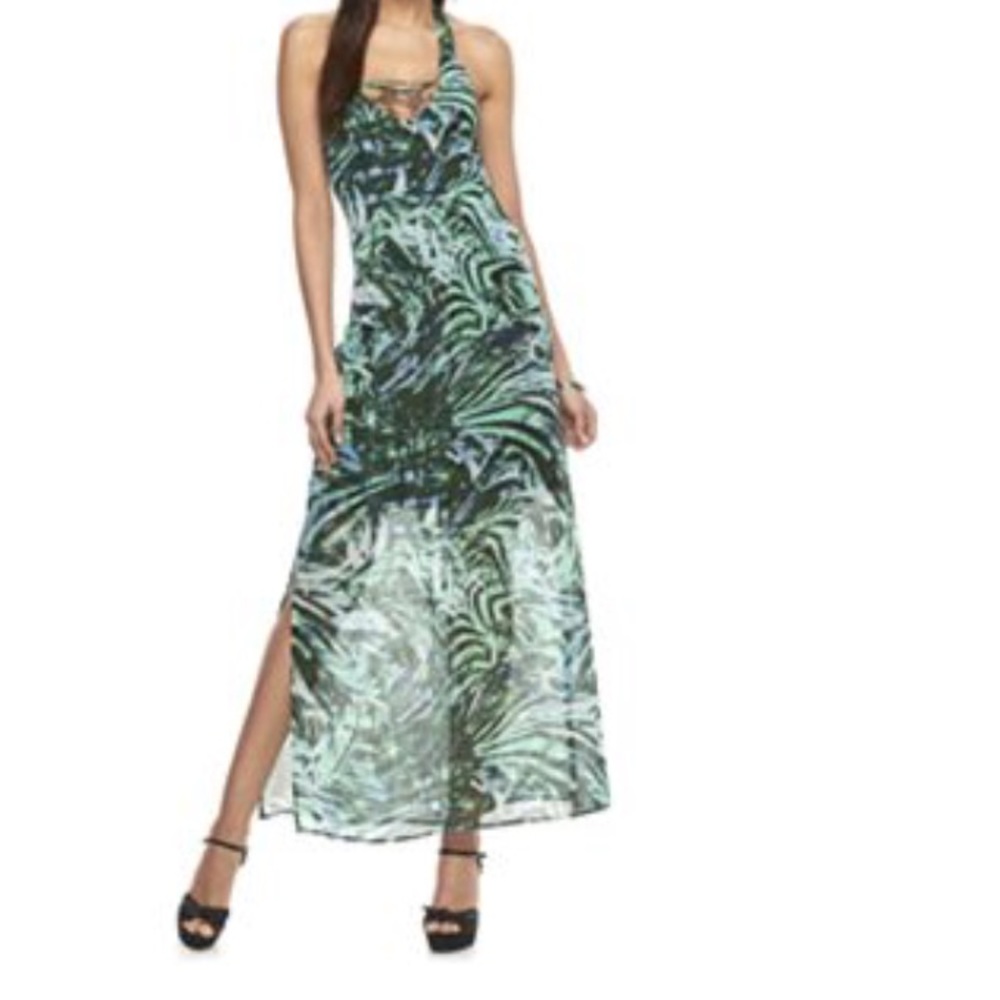 NWT Jennifer Lopez Halter Maxi Dress SZ 2
